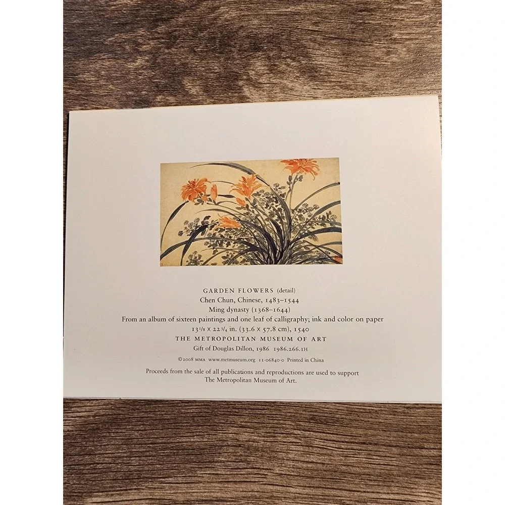 Metropolitan Museum of Art Floral Note Cards Set Manet Chen Chun Lilies 16ct